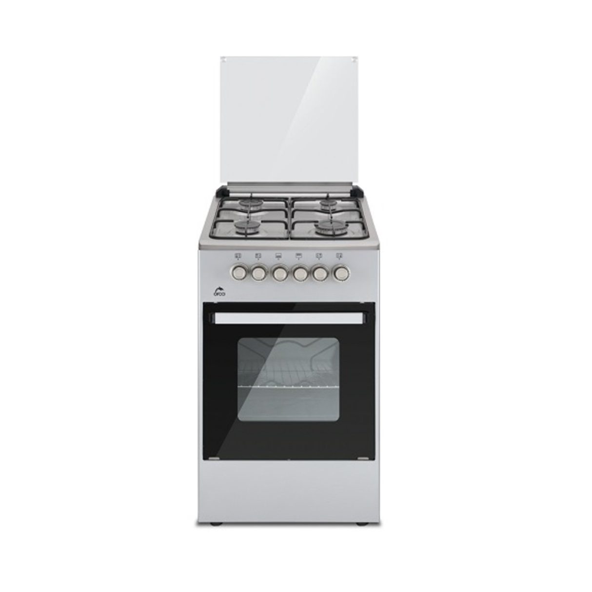 Orca 4 Burners 50x50cm Gas Cooker - Silver - Zayoom