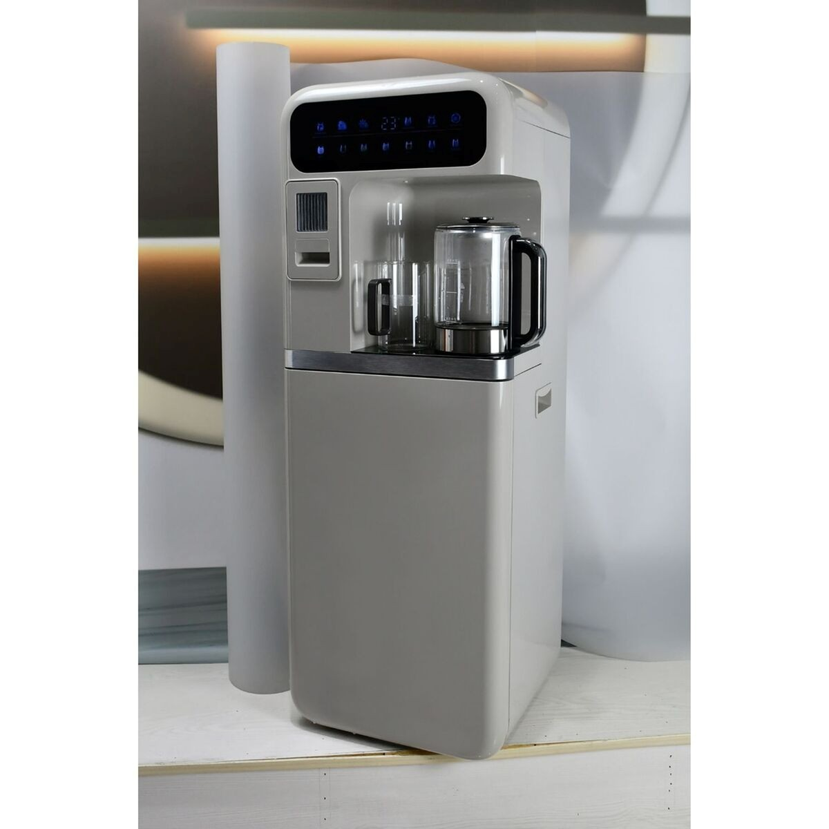 Orca 2-in-1 Tea Bar Water Dispenser With Ice Maker, Grey - OR-PS-SLR-920