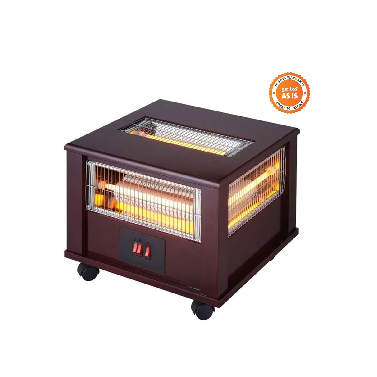 Orca Quartz Heater 5 Faces - 2000W - ASIS - Top Side Tube Not Working