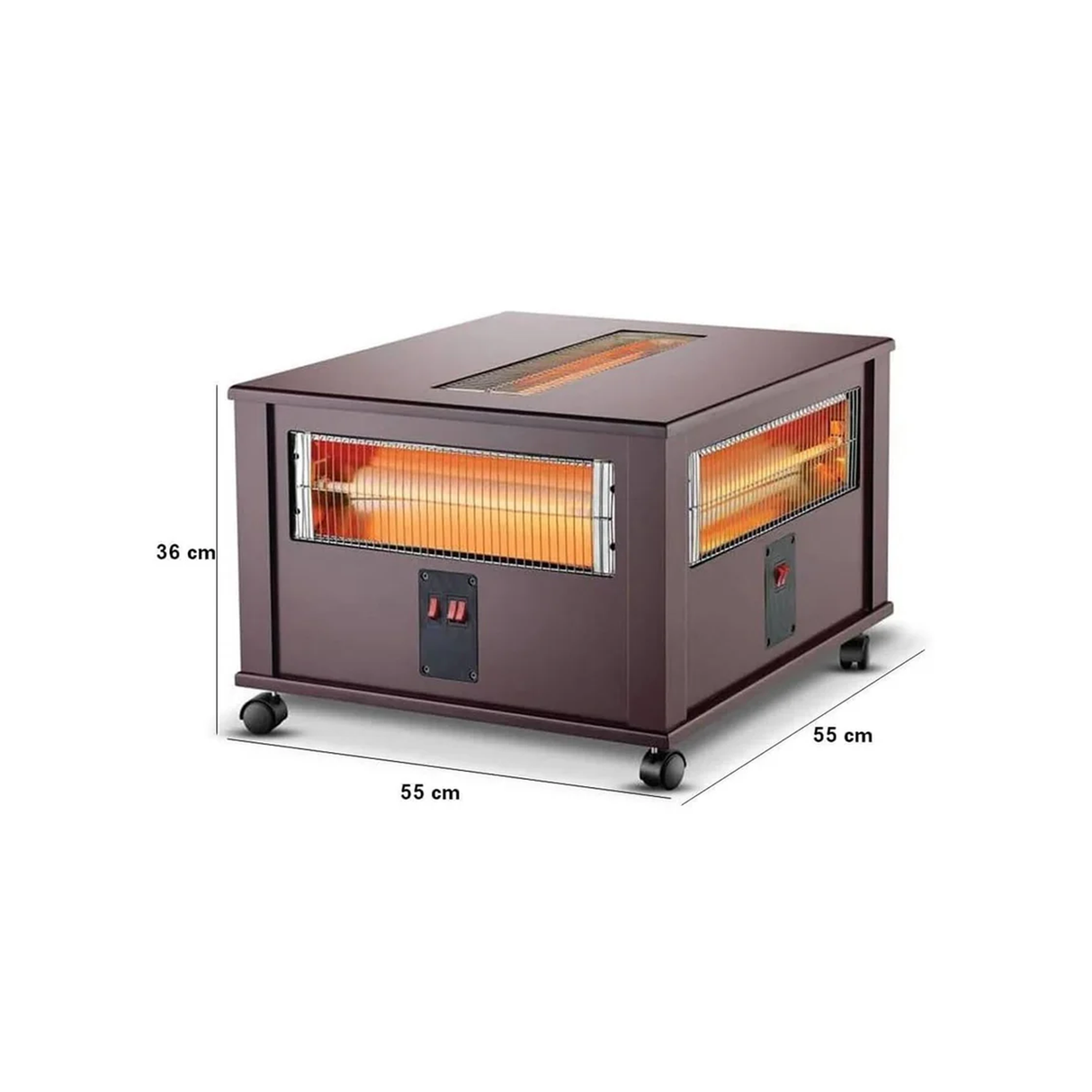 Orca Quartz Heater 5 Faces - 2000W - ASIS - Top Side Tube Not Working
