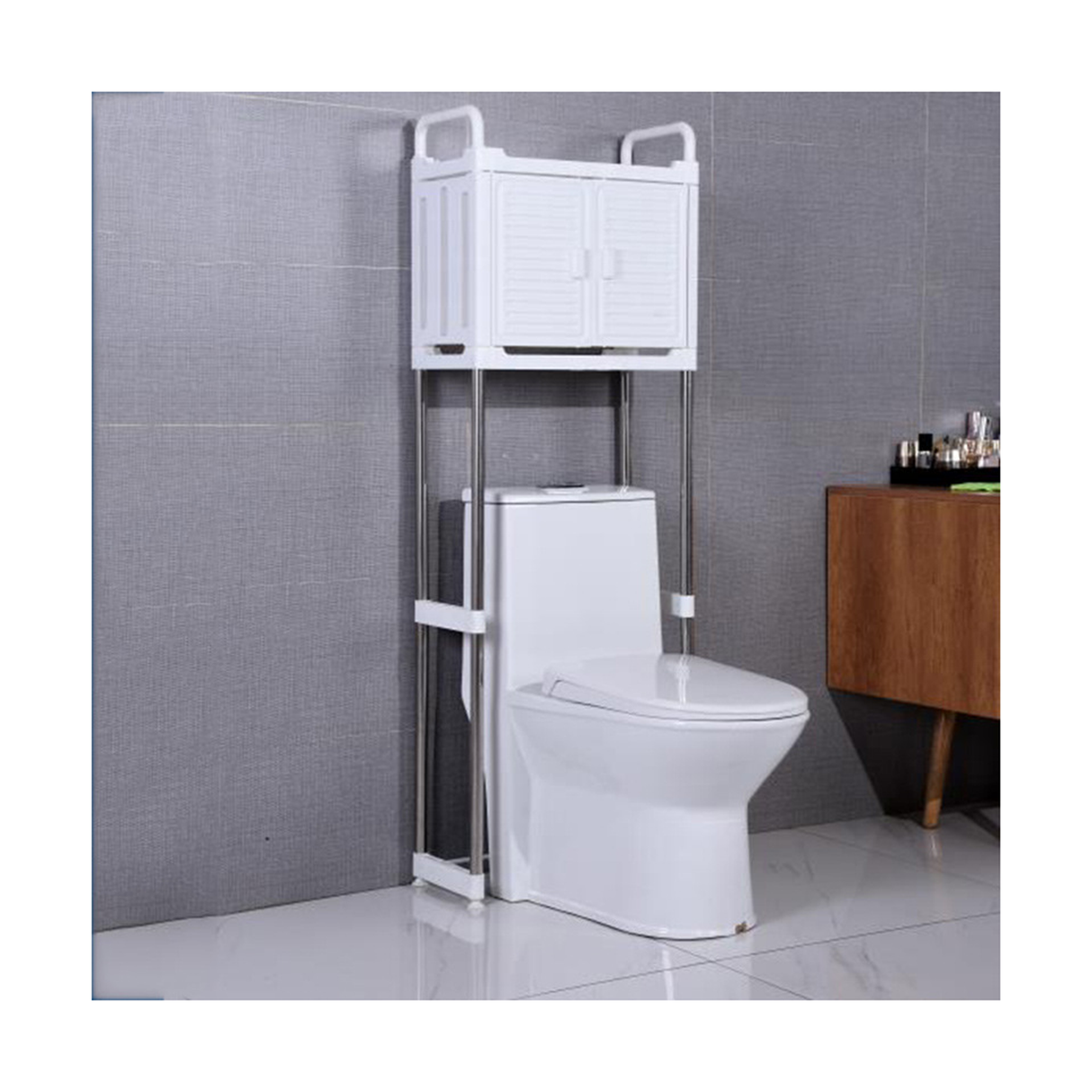 Over-The-Toilet Bathroom Storage Rack with 2 Shelves