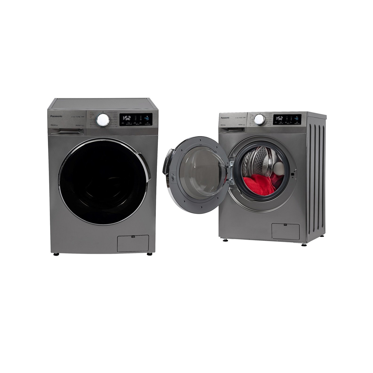 Panasonic Front Load 8Kg Washing Machine - Dark Silver - Zayoom