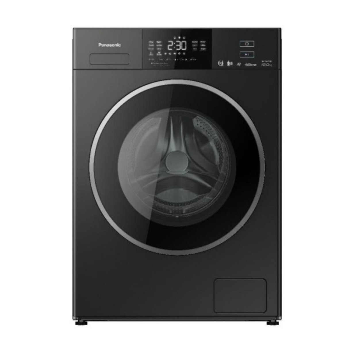Panasonic Front Load Washer 12KG - 1200RPM - Black Silver
