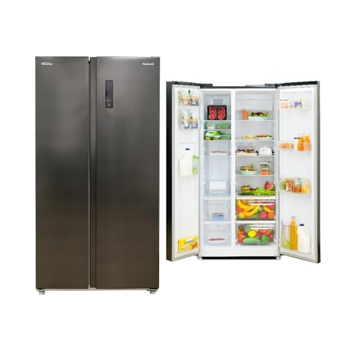Panasonic Side By Side 734L 25.9CFT Refrigerator - Black - Zayoom
