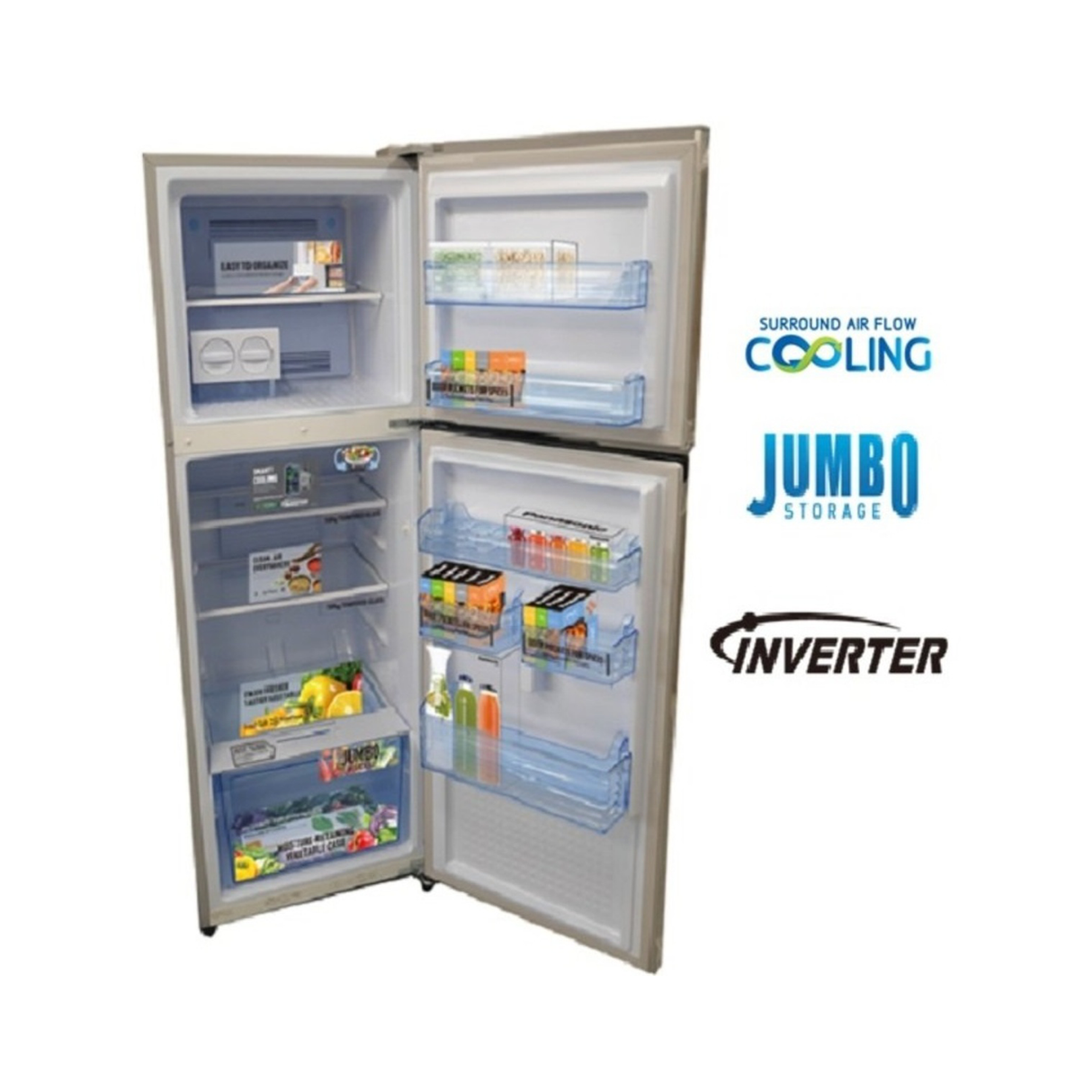 Panasonic Top Mount 338L 11.9CFT Refrigerator - Silver - Zayoom