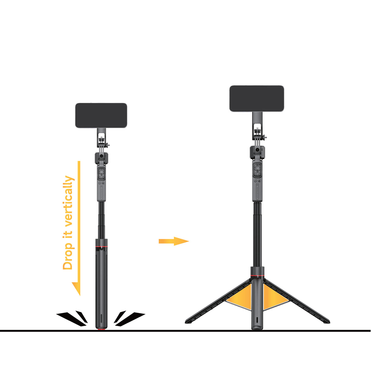SIA Tracking Tripod With Universal And Magsafe Holder - 1.7m Hight