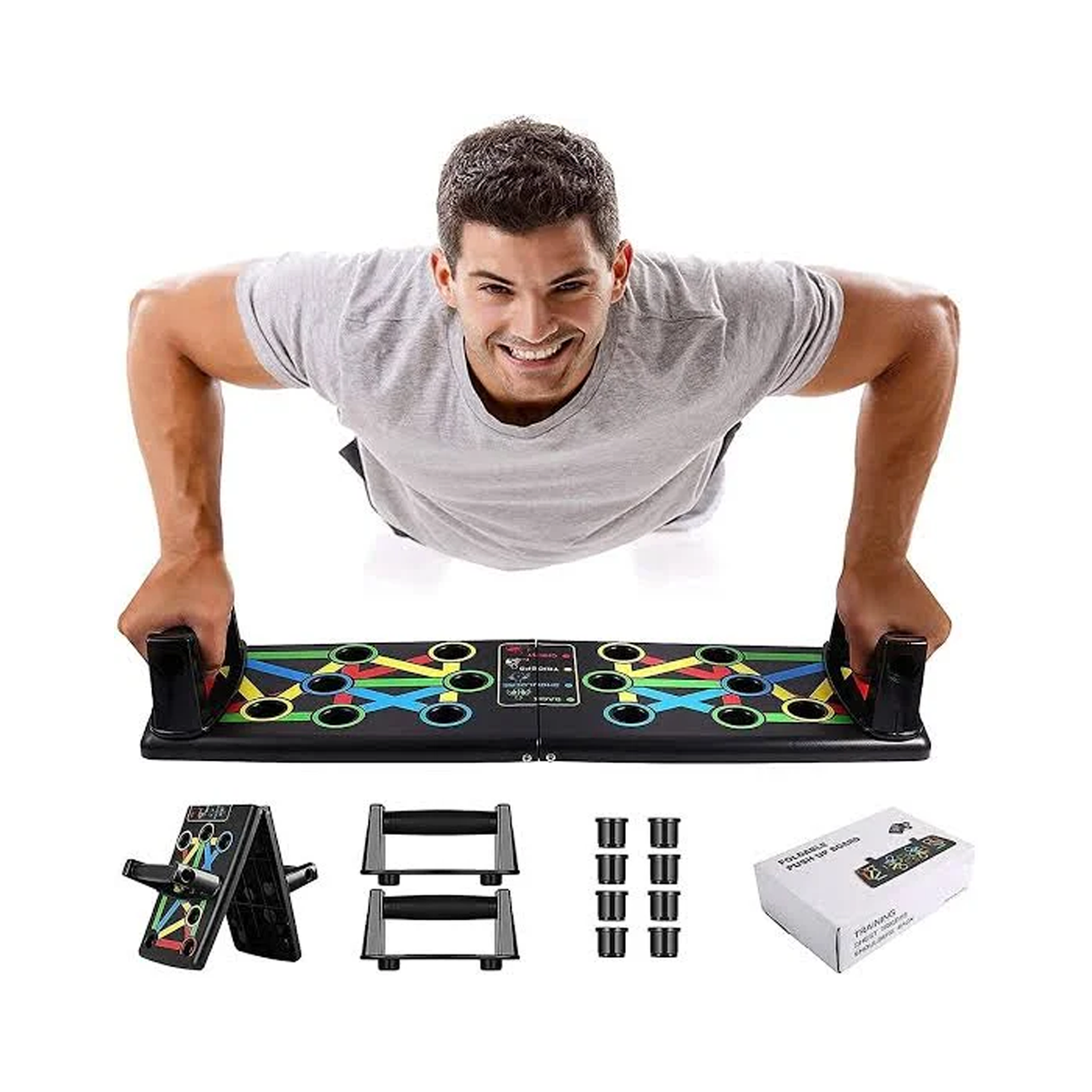 Portable 16-in-1 Push-Up Training Board for Indoor or Outdoor Gym