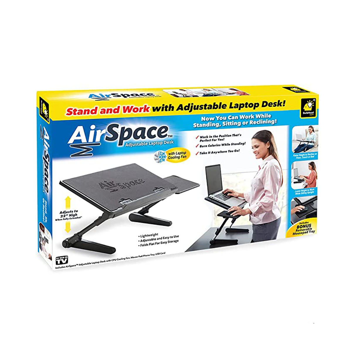 حامل مكتب محمول للابتوب قابل للتعديل والتمديد وطاولة دراسة