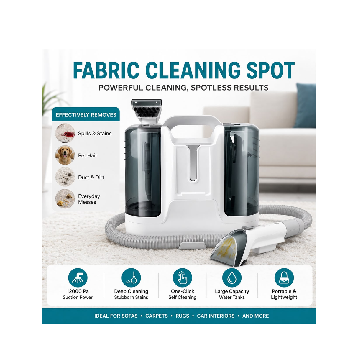 Portable Fabric & Carpet Spot Cleaner