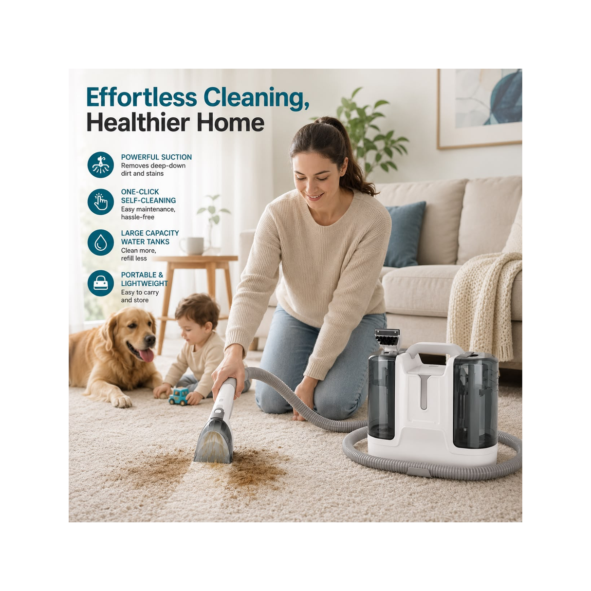 Portable Fabric & Carpet Spot Cleaner