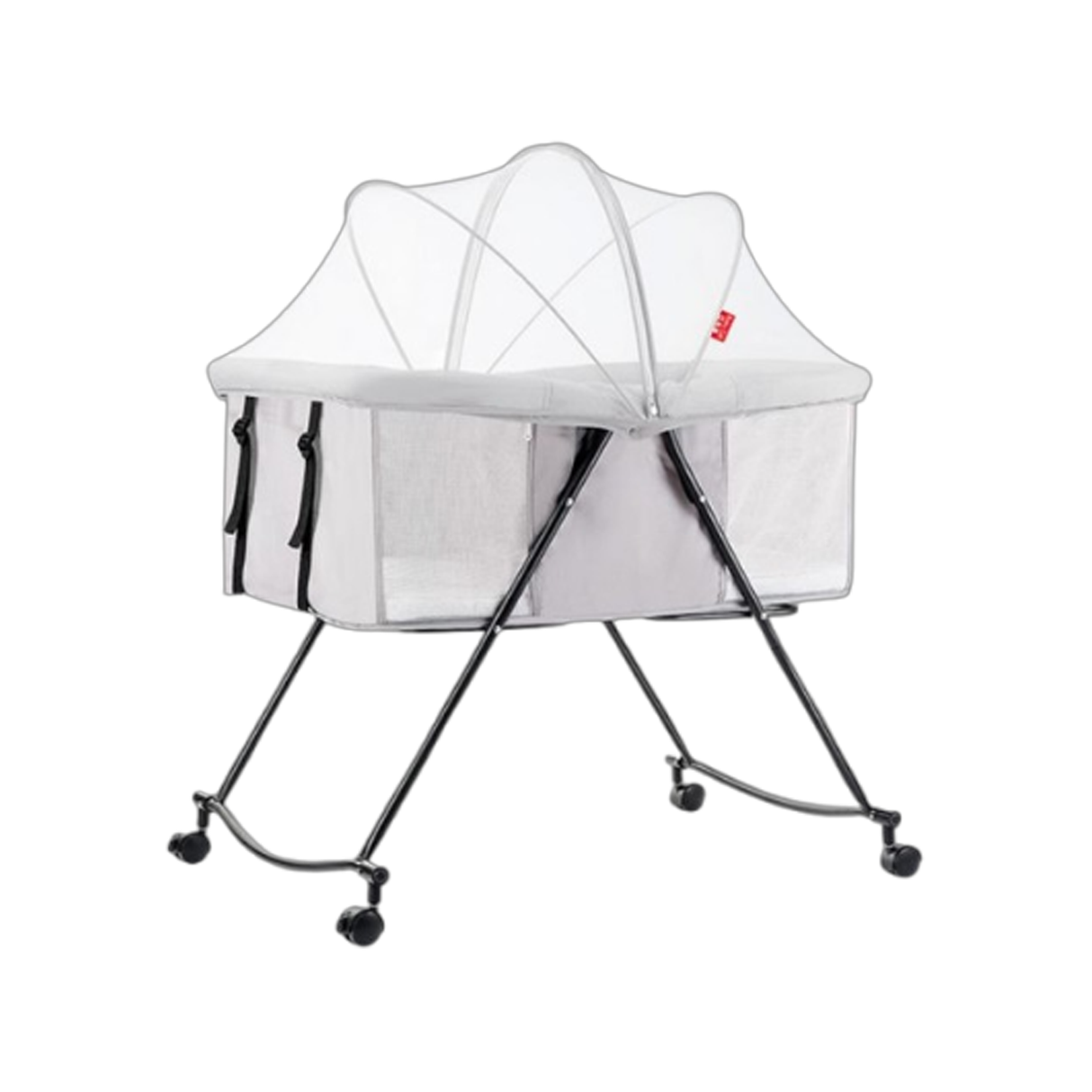 سرير أطفال مستطيل قابل للطي بثلاثة أوضاع تحويل