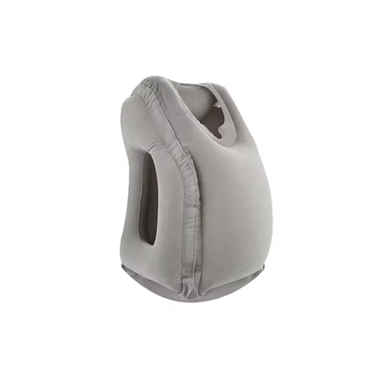 وسادة سفر قابلة للنفخ للرقبة والرأس - رمادي
