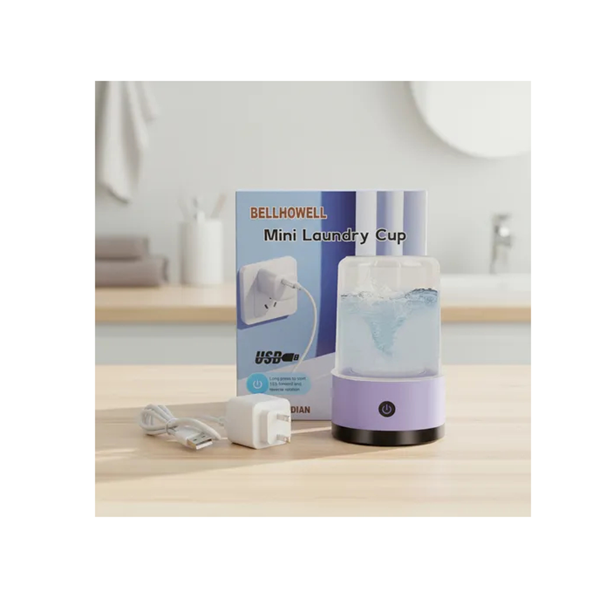 Portable Mini Laundry Cup Washer With Micro - Bubble Deep Clean - 12W Low - Noise Motor - 1L Capacity & 5D Dual-Rotation Impeller for Underwear - Socks & Small Clothes - USB Powered Compact Washing Machine