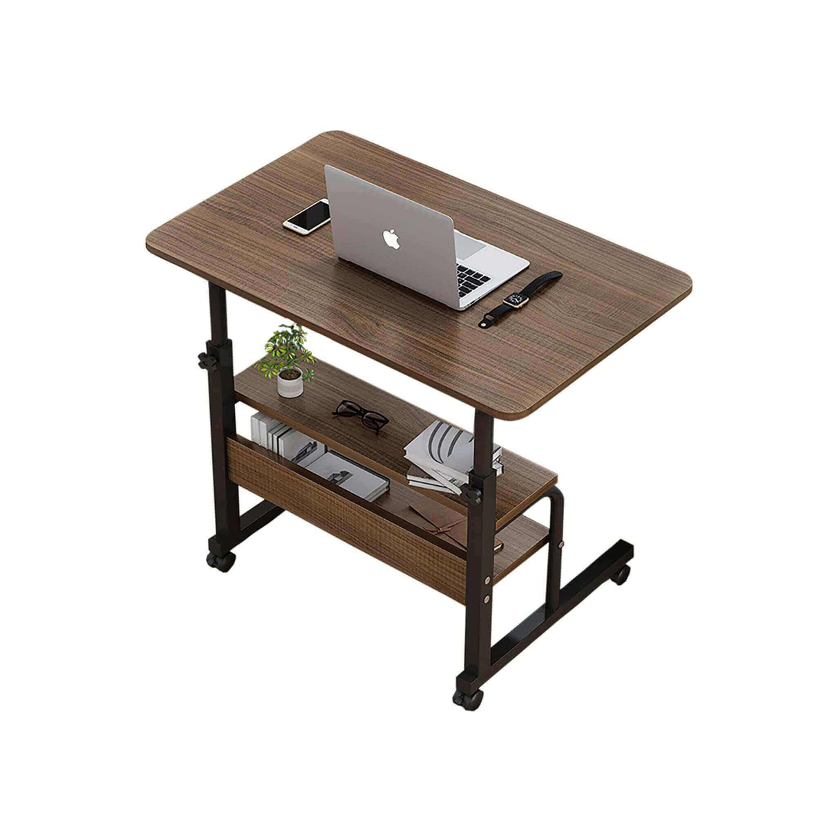 Portable Multiuse Adjustable Table - Brown