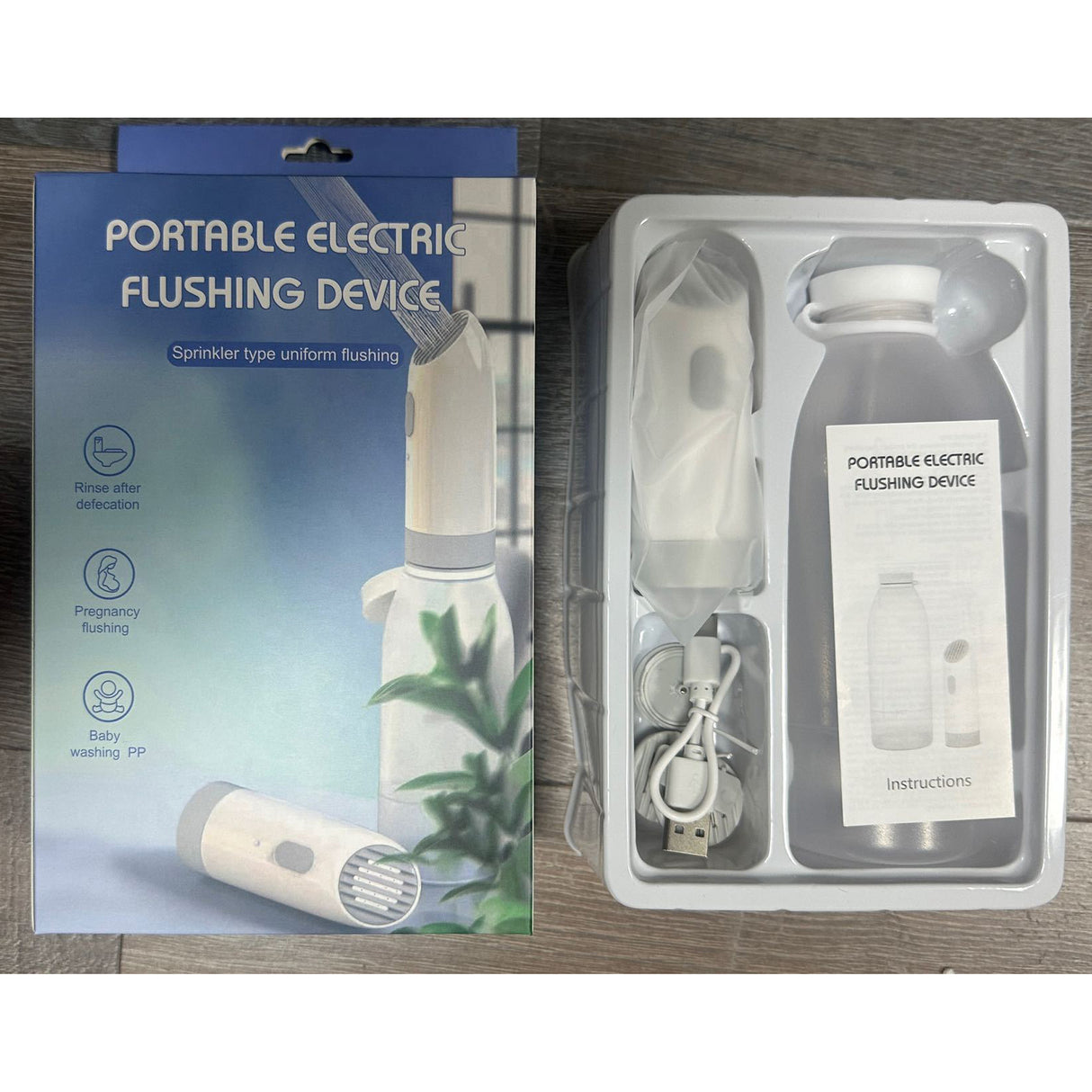 Portable USB-Powered Electric Flushing Bidet