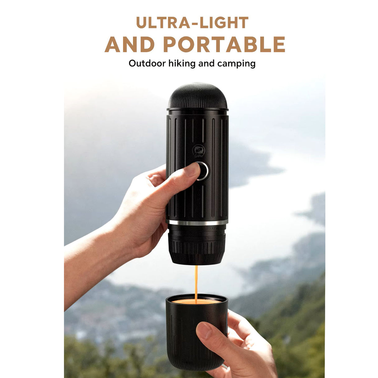 ماكينة قهوة لاسلكية محمولة وقابلة لإعادة الشحن 2 في 1 – بقدرة 19 بار