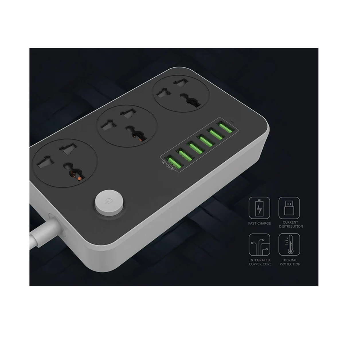 سلك طاقة بطول 200 سم – كما هو