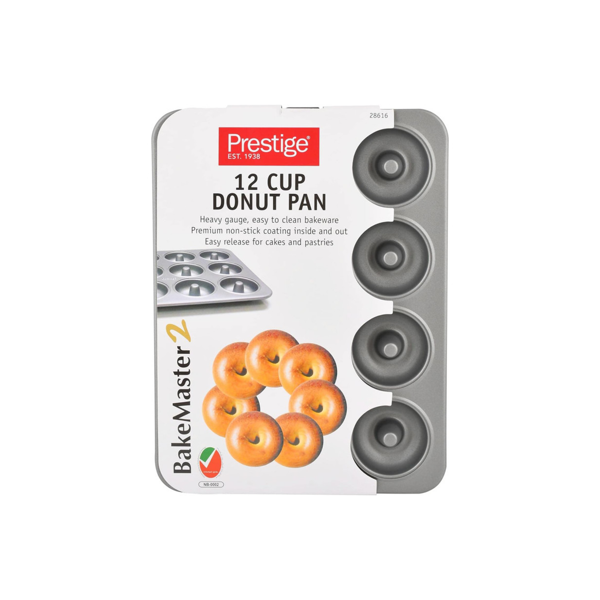 برستيج قالب دونات صغير 12 فتحة - رمادي