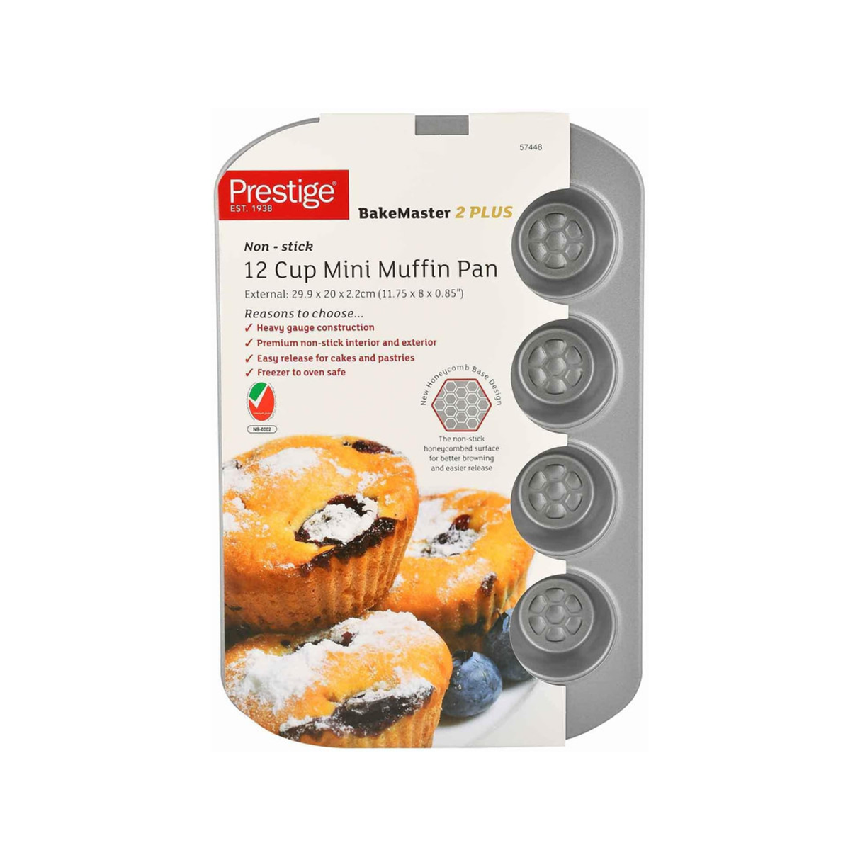 Prestige Mini Muffin Tin 12-Cup - Grey