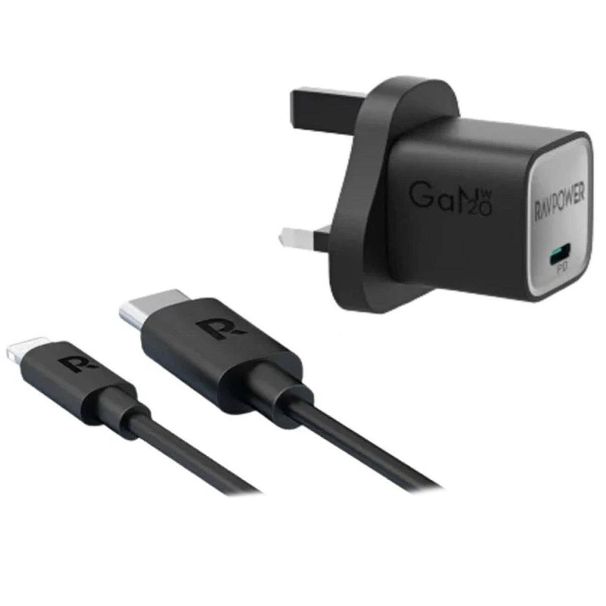 RAVPower Mini - PD20W GaN - Type C Charger - Black - Zayoom