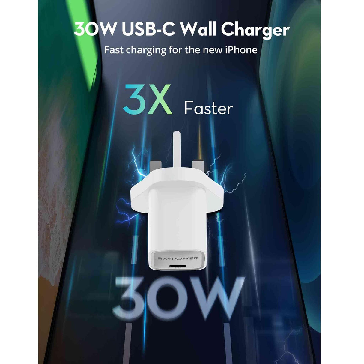 RAVPower Mini - PD30W - GaN Type C Charger - RP-PC1056 - White - Zayoom