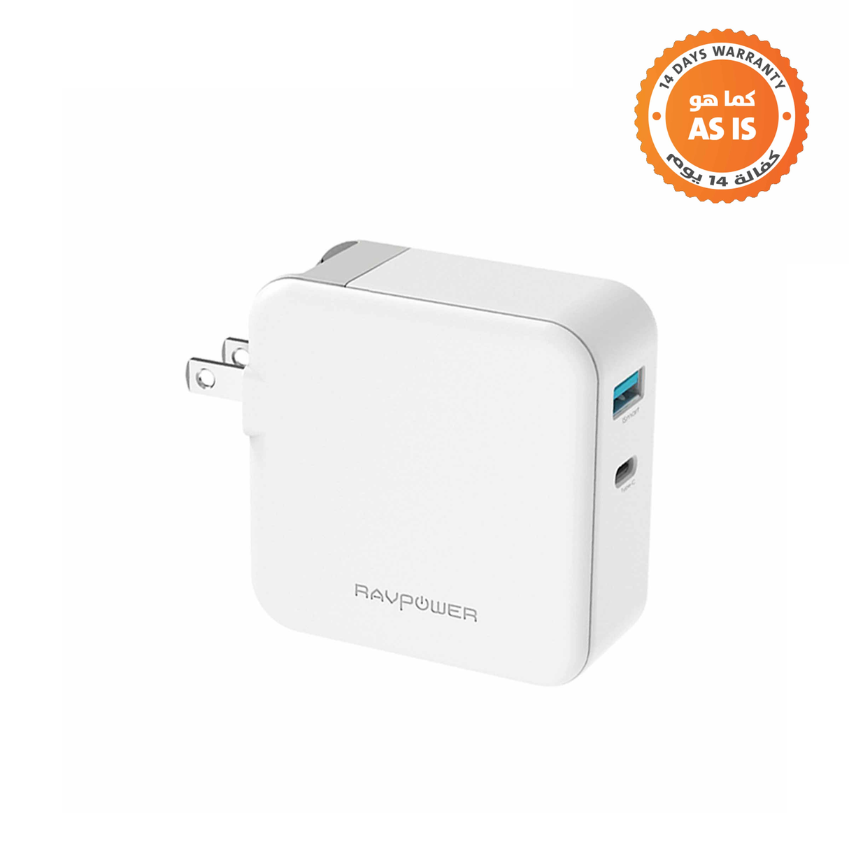 RAVPower RP-PC080 - 36W Wall Charger UK - White - ASIS