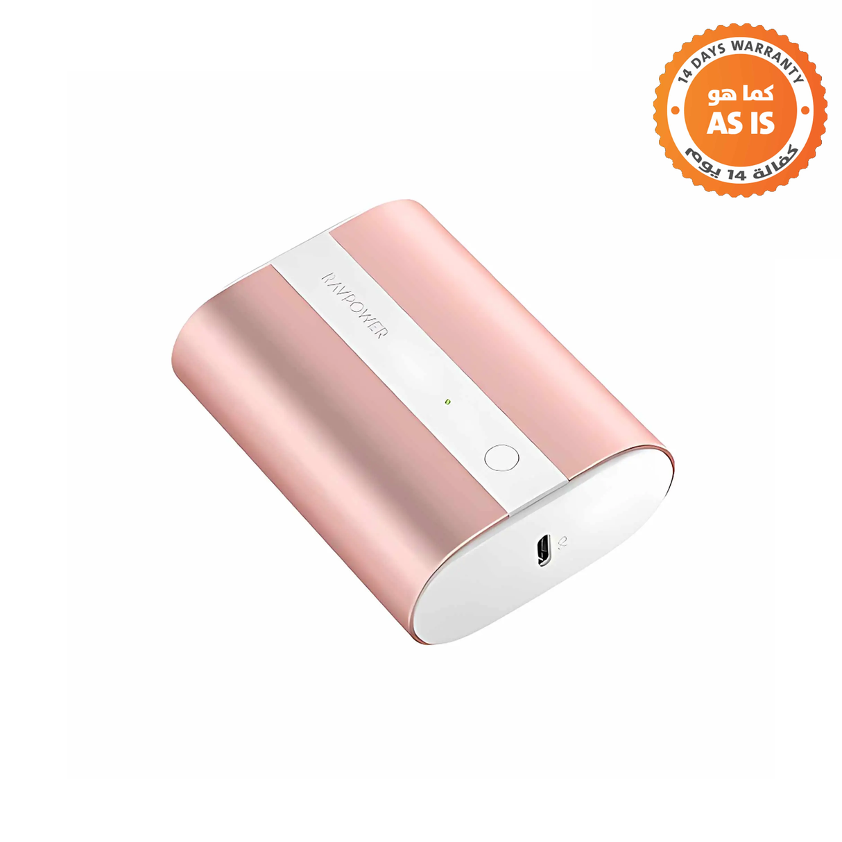 RAVPower 10000mAh PD+QC 2-Port 18W Power Bank - Portable Charger - Pink - ASIS