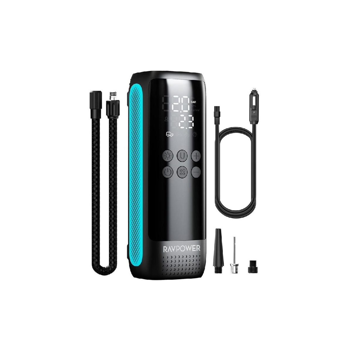Ravpower Rp-Pc1084Pro Smart Car Tire Inflator Black