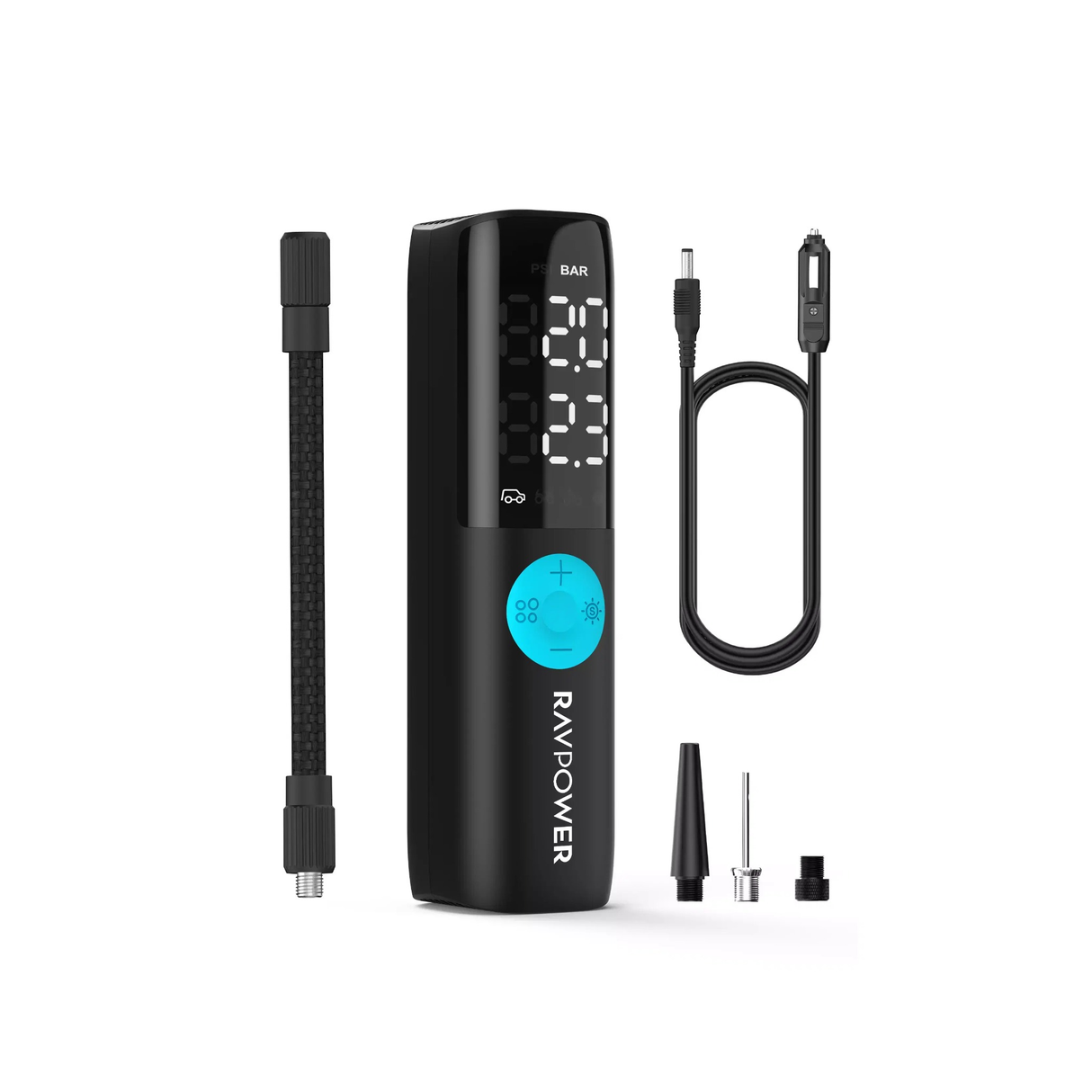 راف باور RP-PC1084 منفاخ إطارات سمارت للسيارة – أسود