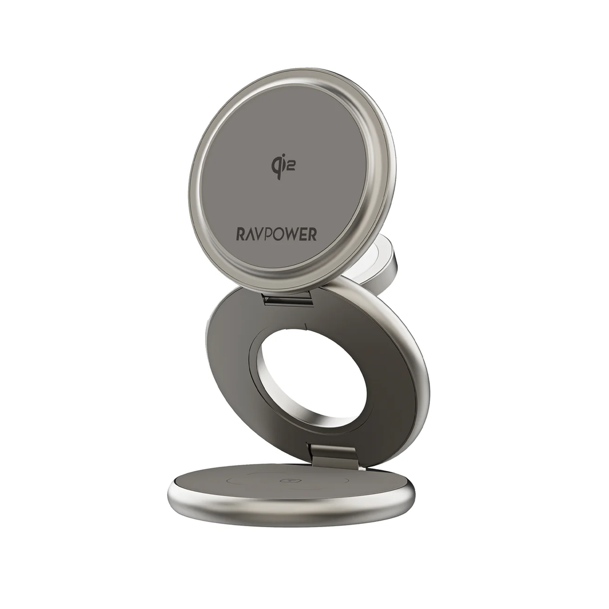 Ravpower Rp-Wc1008 Premium Foldable 3 In 1 Wireless Charger 15W - Gray