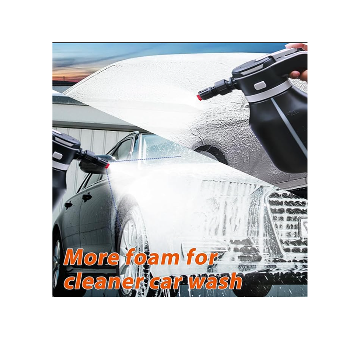 Rechargeable Multipurpose Foam Sprayer for Car Wash & Home Cleaning – 2 Litre Capacity