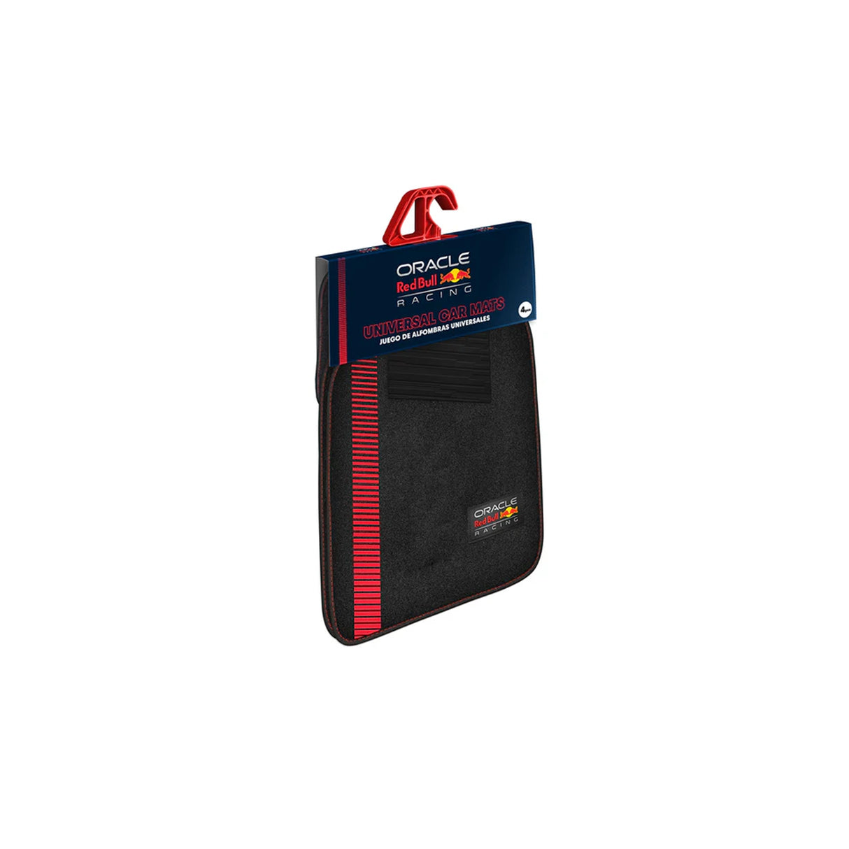 ريد بول ريسينج سجاد ودواسات سيارة PVC – طقم كامل مكوّن من 4 قطع، باللونين الأسود والأحمر