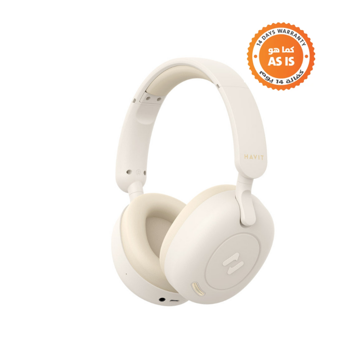 Havit H655BT Audio Wireless Headphones - Beige - ASIS