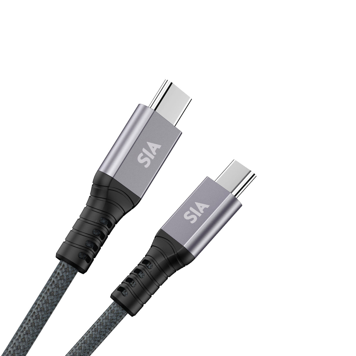 SIA Braided C-C 240W Cable With 40Gbps Data Transmission Support Video And Audio, Emark IC - 1.0m Gray