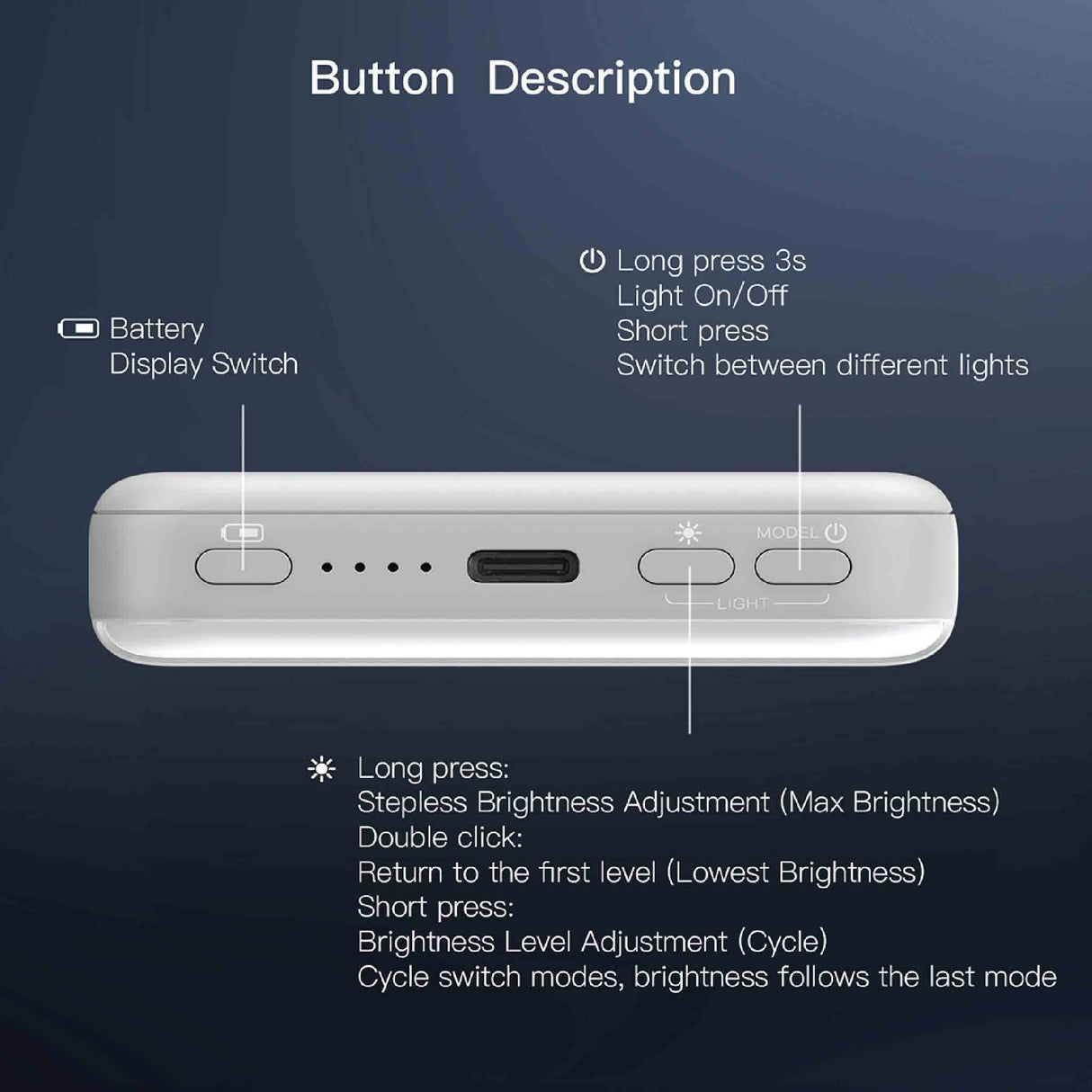 SIA MagOn SIPBMG8LD-BEG Magnetic Power Bank PD 20W - Wireless Charging 15W With LED Light 8000 mAh - Beige - Zayoom