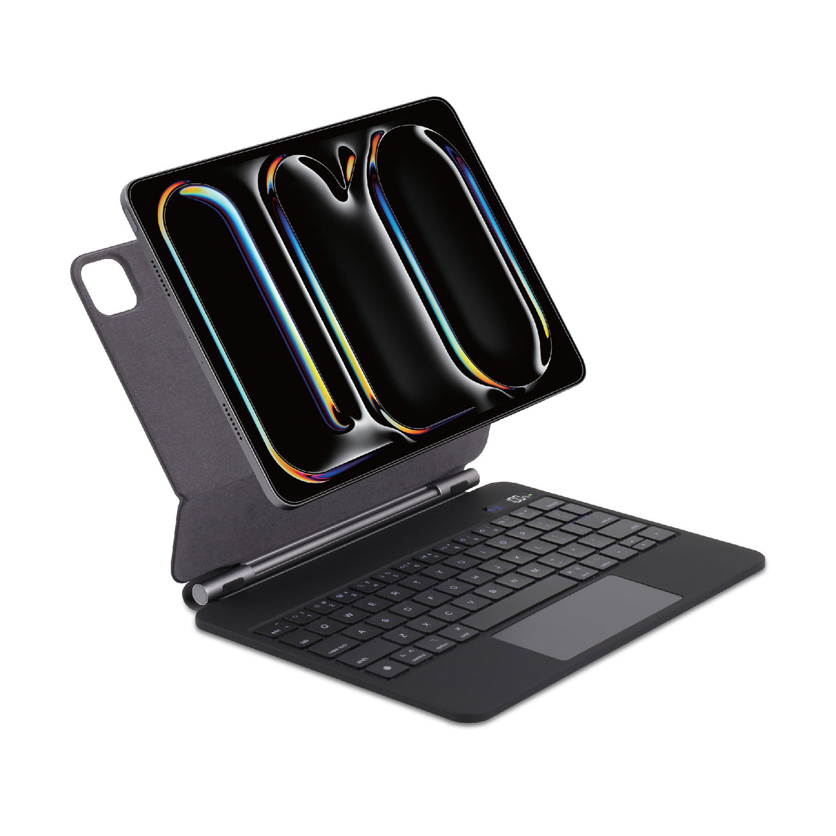 SIA Magnetic Keyboard 6 lines layout for iPad pro 11 Inch 2024 With Pencil Holder - Black AR/ENG