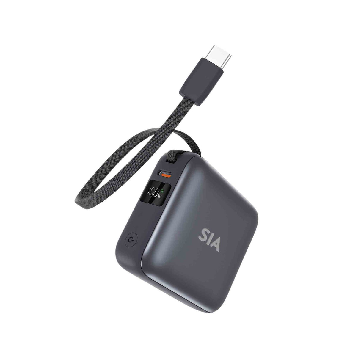 SIA Volt Link sipb35wtc-gr Power Bank 10k mAh 35w PD/PPS With Built in Type-C Cable - Gray - Zayoom