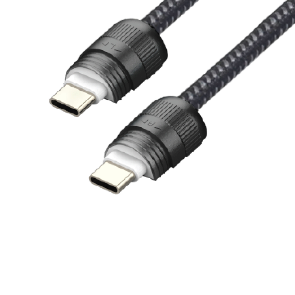 SIA power link Fabric Braided Type C - Type C Lanyard Cable 60W 30 CM - Black - Zayoom