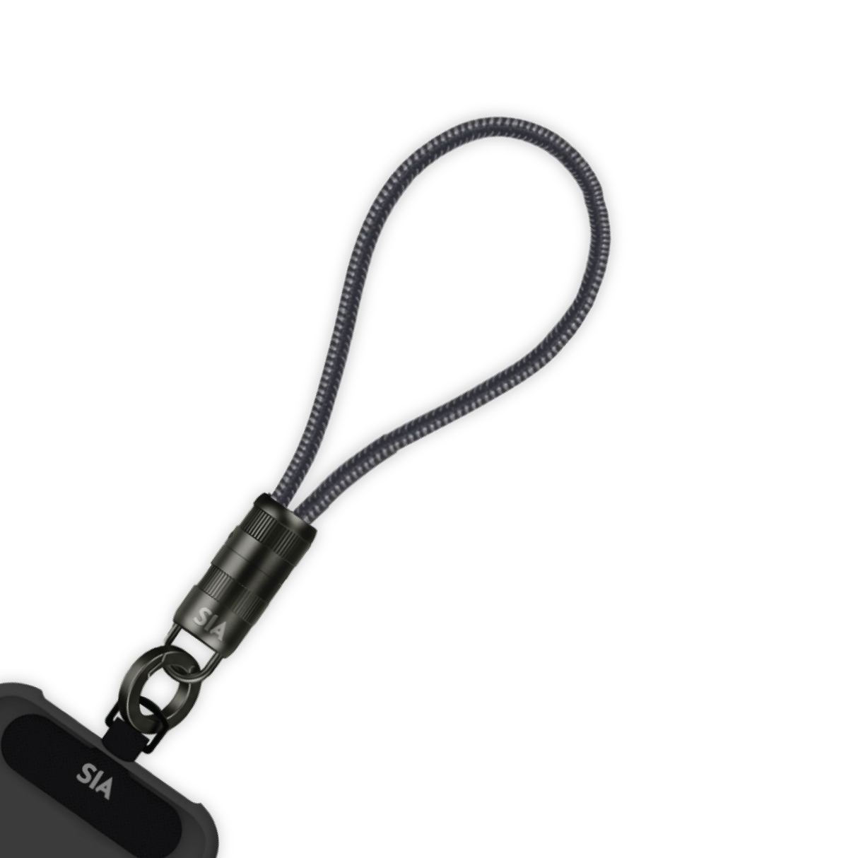 SIA power link Fabric Braided Type C - Type C Lanyard Cable 60W 30 CM - Black - Zayoom