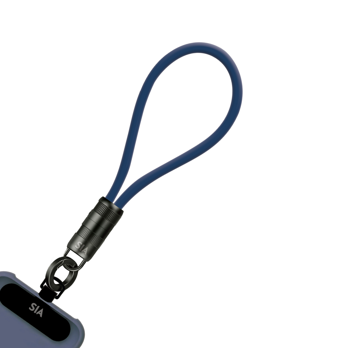 SIA Power Link Soft Rubber Type C - Type C Lanyard Cable 60W 30CM - Navy Blue - Zayoom