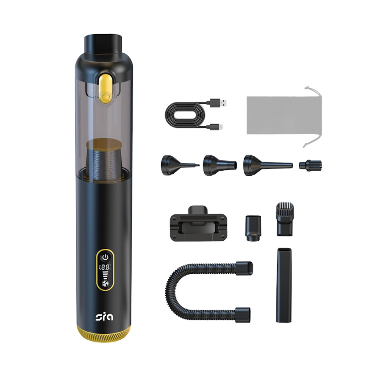 SIA Car Vacuum 3 Gears 18kpa With Two Filters