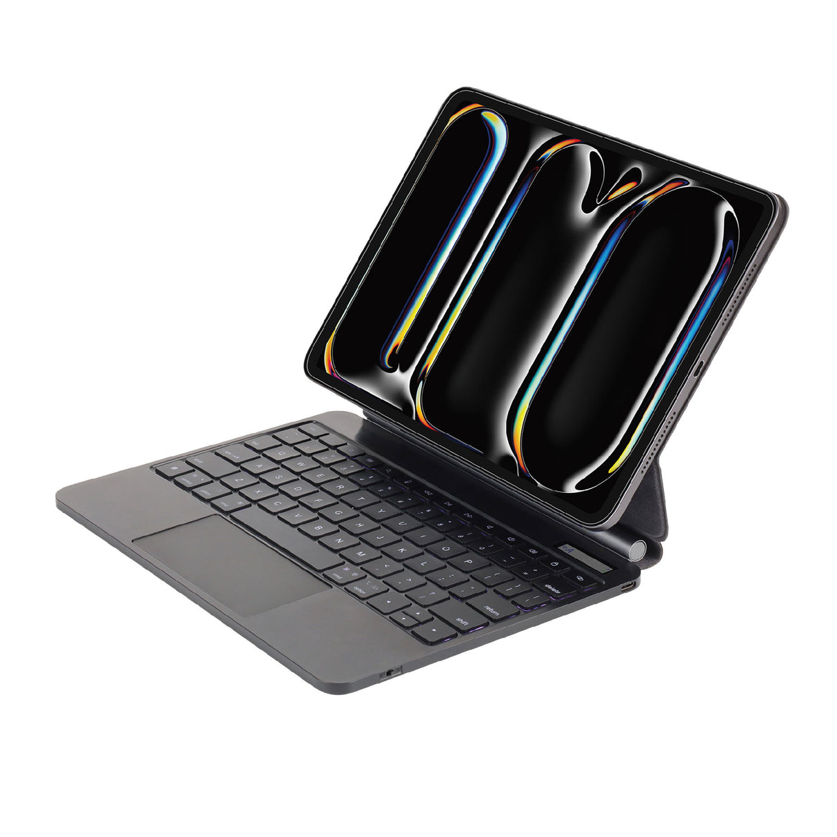 SIA Metal Magnetic Keyboard Pro 6 lines layout for iPad pro 11 Inch 2024 With Pencil Holder - Black AR/ENG