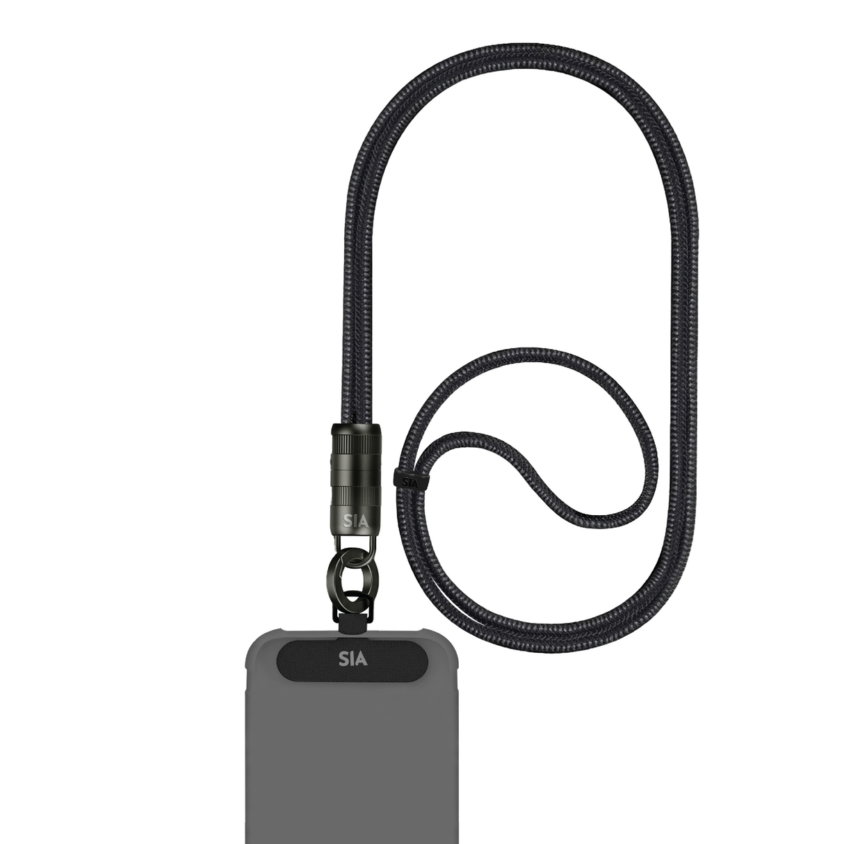 SIA power link Fabric Braided Type C - Type C Lanyard Cable 60W 1.2M - Black - Zayoom