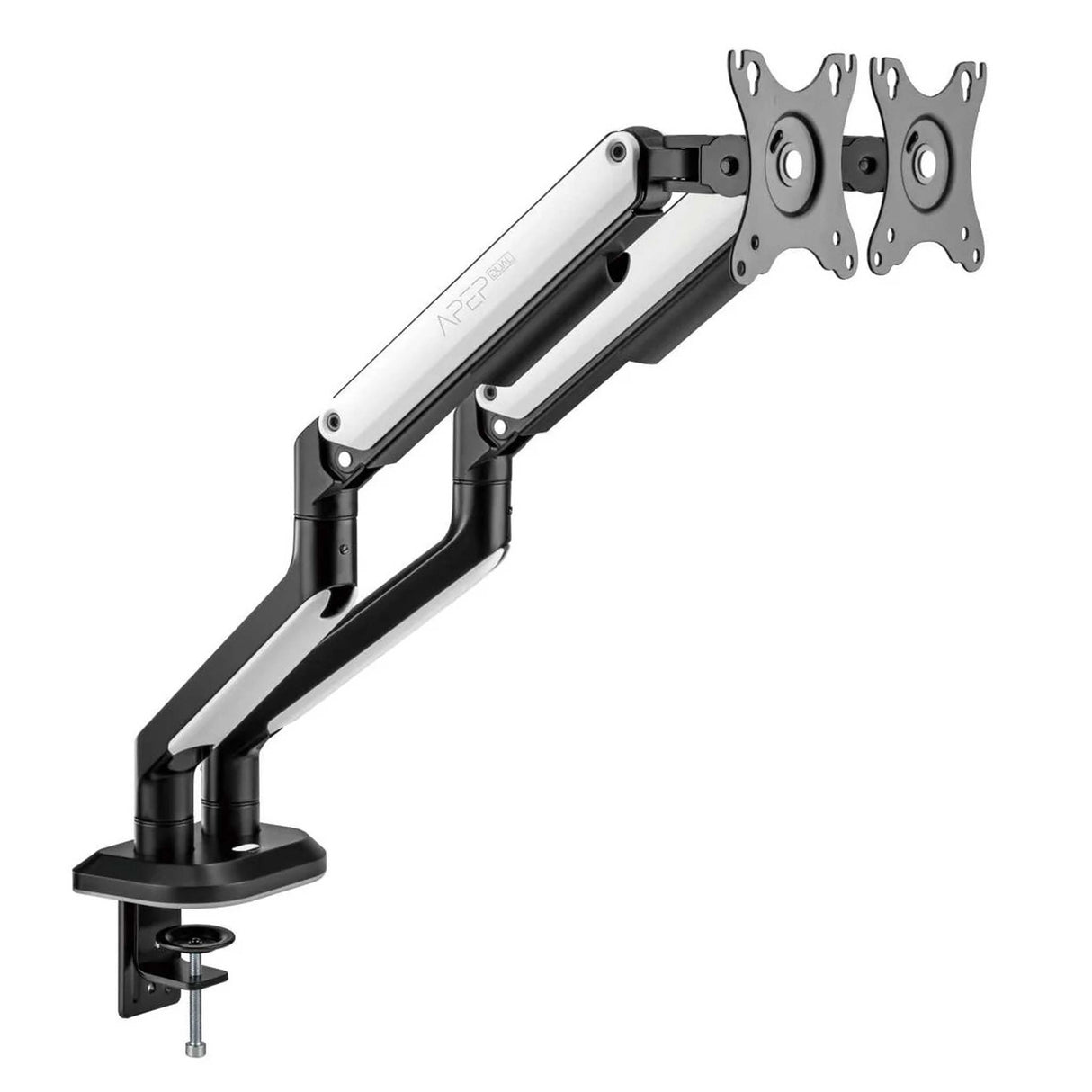 Sades Apep RGB Dual Monitor Mount Arm for Gaming & Office Fit Screen Size 17"-32" - White - Zayoom