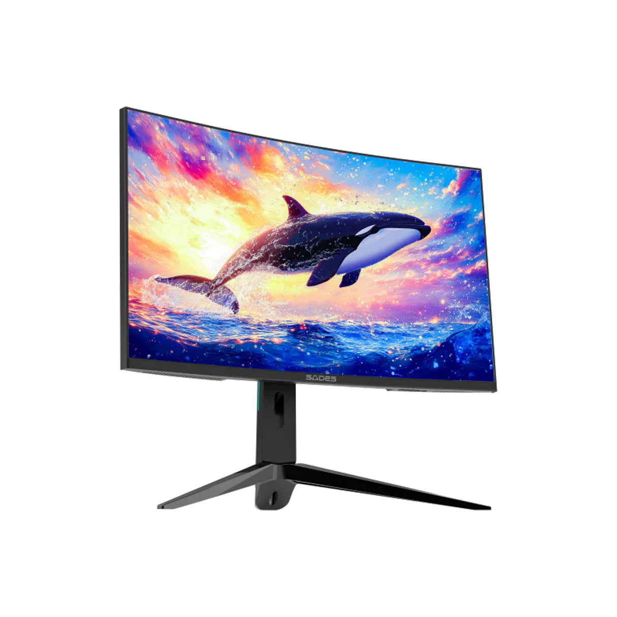 سيدس كي ال-ويل شاشة ألعاب منحنية 27 بوصة بدقة كيو اتش دي في ايه - بمعدل تحديث 180 هرتز - وزمن استجابة 1 مللي ثانية - منفذ إتش دي إم آي 2.1 - اسود