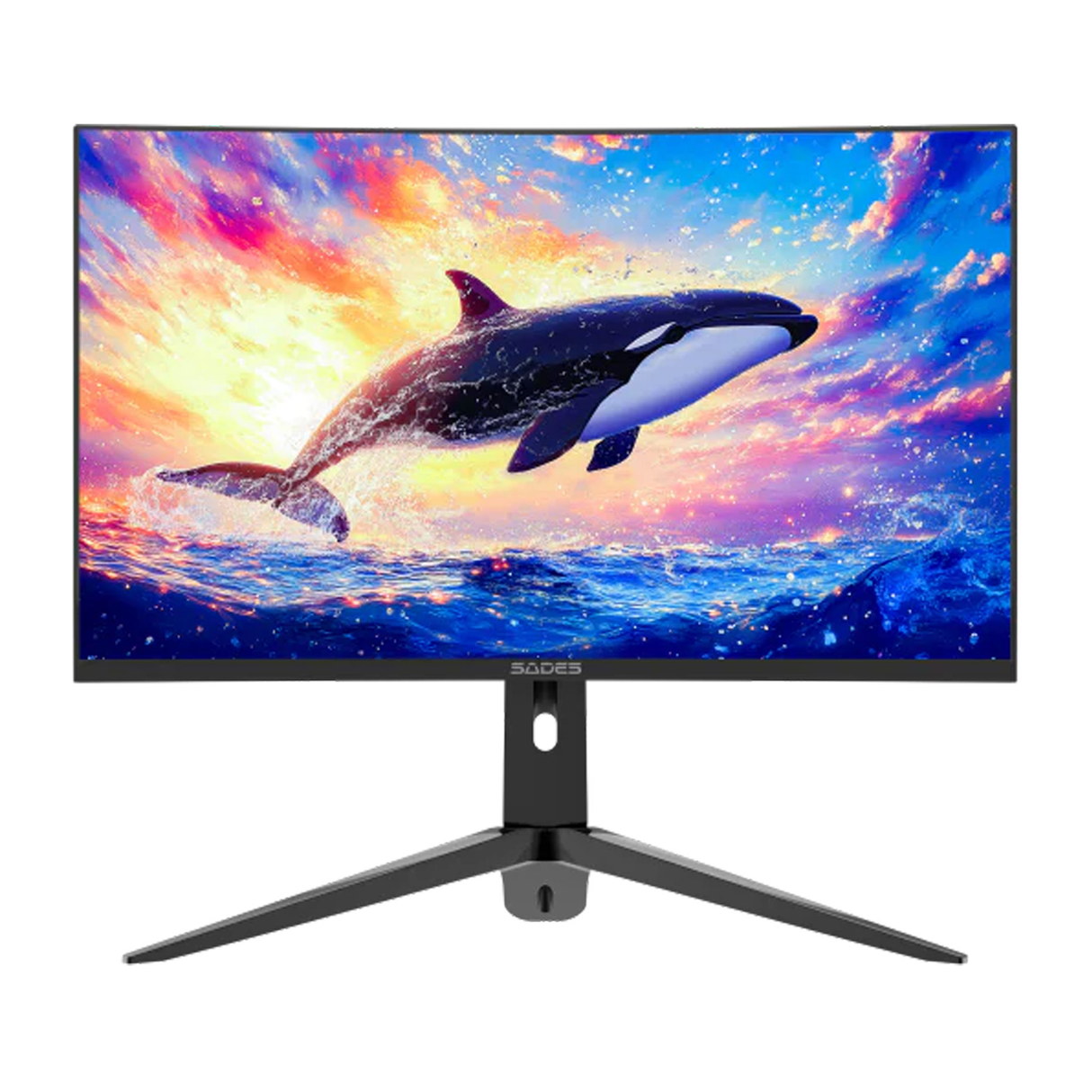 سيدس كي ال-ويل شاشة ألعاب منحنية 27 بوصة بدقة كيو اتش دي في ايه - بمعدل تحديث 180 هرتز - وزمن استجابة 1 مللي ثانية - منفذ إتش دي إم آي 2.1 - اسود