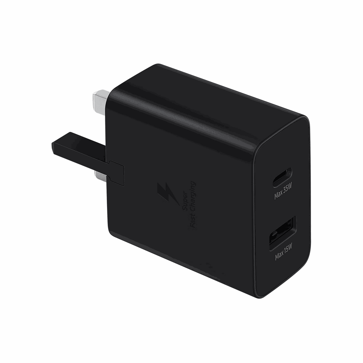 Samsung 35W PD Adapter USB-C & USB-A - Black - Zayoom