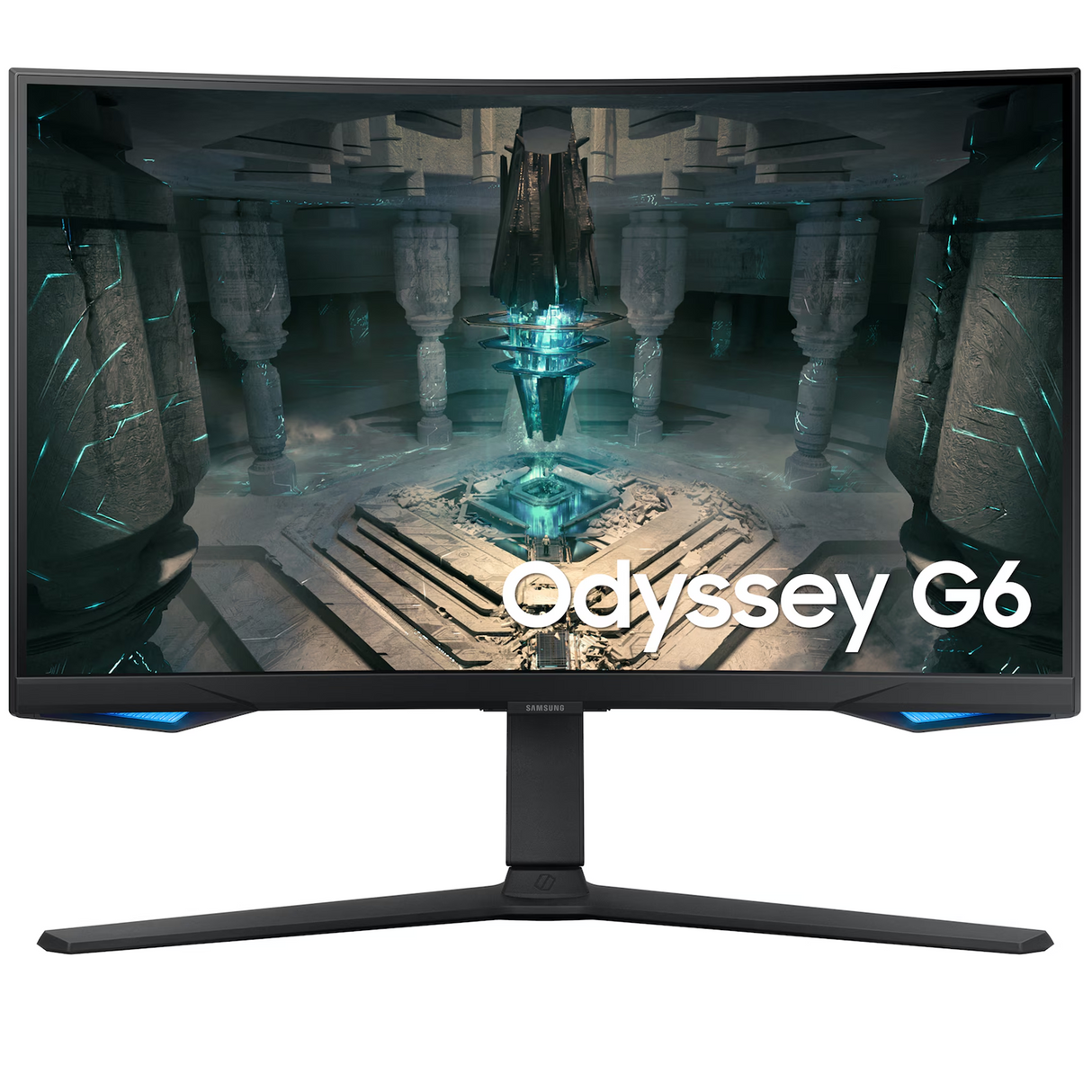 سامسونج شاشة ألعاب منحنية أوديسي G6 مقاس 32 بوصة كيو إتش دي بلوحة VA، بتردد 240 هرتز وزمن استجابة 1 مللي ثانية، مع منفذ HDMI 2.1 وتقنية فري سينك بريميوم برو، شاشة ذكية للألعاب