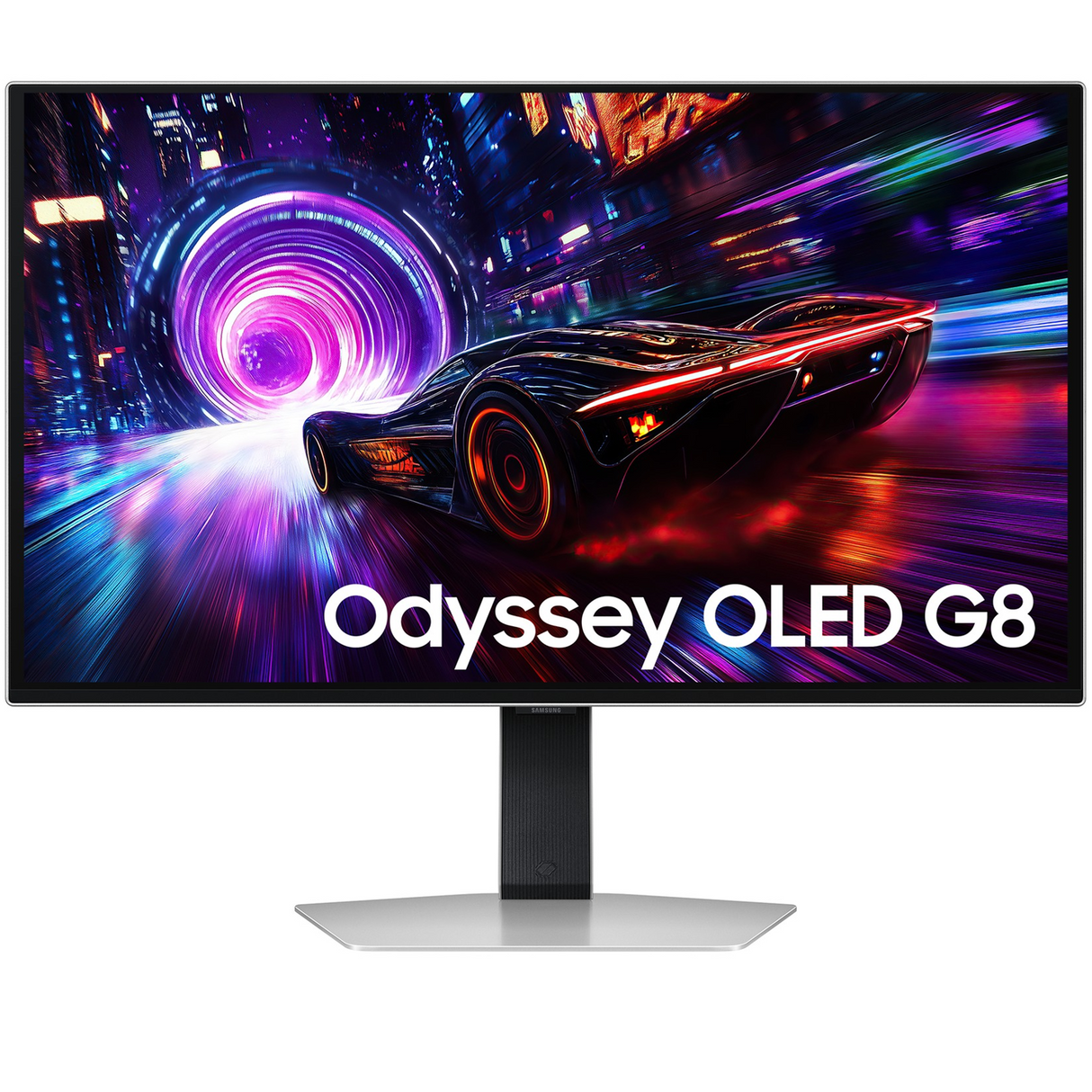 سامسونج شاشة ألعاب أوديسي OLED G8 مقاس 27 بوصة فور كيه يو إتش دي، بتردد 240 هرتز، وزمن استجابة 0.03 مللي ثانية، وتقنية HDMI 2.1 و فري سينك بريميوم برو