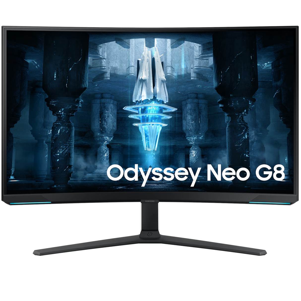 سامسونج شاشة ألعاب أوديسي نيو G8 مقاس 32 بوصة بدقة 4K UHD بلوحة VA، وتردد 240 هرتز، مزودة بإضاءة كوانتوم ميني-إل إي دي وتقنية HDMI 2.1 وفري سينك بريميوم برو